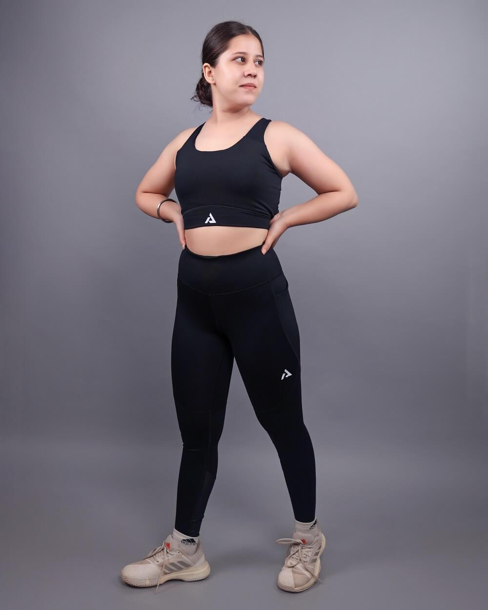 Raven Black Core Leggings - Image 5